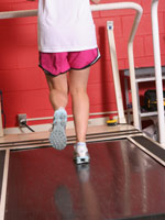 Treadmill being used for physical therapy at the Orthopedic Sports Center
