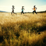 Running on grass