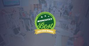 Minnesotas Best 2022 Gold Award with background